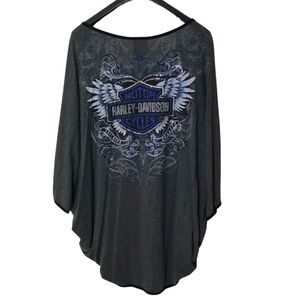 Harley-Davidson Open Batwing Cardigan Gray w/ Bling SZ L/XL